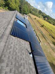 Solar panels before cleaning