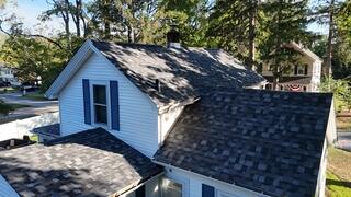 The finished roof looks beautiful in Summit Gray and, more importantly, will protect Roy's home for decades to come. Backed by our 50-year transferable warranty, Roy can rest easy knowing his home is covered.