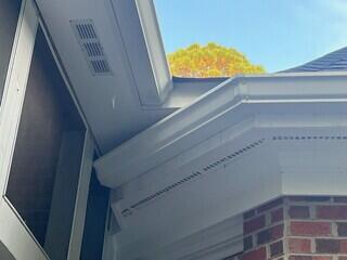 Back of home after gutter installation