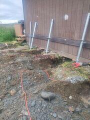 Helical Piers Ready For Installation