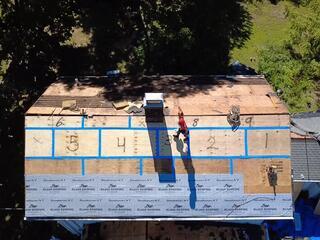 Seams Are Taped & Underlayment Is Installed