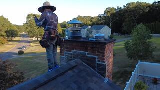 New Flashing Is Installed on the Chimney