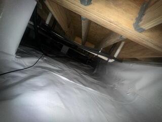 Our crawl space encapsulation system is a permanent solution for crawl space moisture.