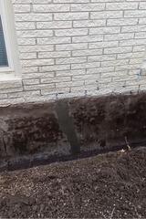 Exterior Foundation Crack Sealed