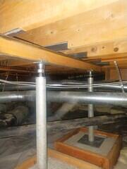 SmartJacks© Installation With Our Supplemental Beam And Engineered Fill