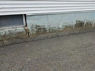 Exterior Foundation Crack