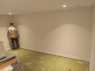 Marking the finished wall