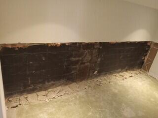 Wall cut open