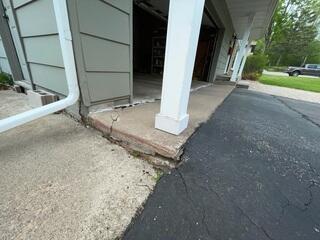 Settled Slab Pulling Away from Garage