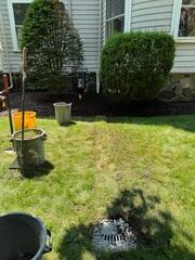 Extended DownSpout and Buried Discharge Line