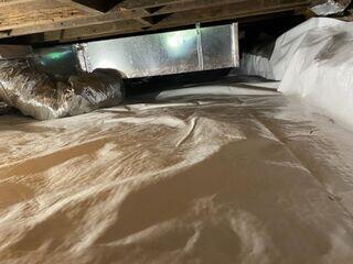 CleanSpace was used to encapsulate the crawl space, preventing moisture and odors from passing through.
