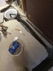 Sump liner installed