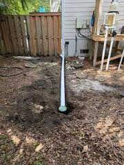 Downspout Drainage Extension Installed