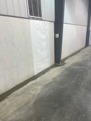 The WaterGuard™ is installed underneath the floor's foundation to collect and move water away from the gym.