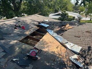 Rotted wood decking