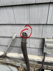 In order to determine exactly how the mice were getting into the home, we inspected the inside and outside of the home. During our inspection, we found one of the ways the mice were getting in! There were wide gaps around a number of exterior utility lines and pipes.
