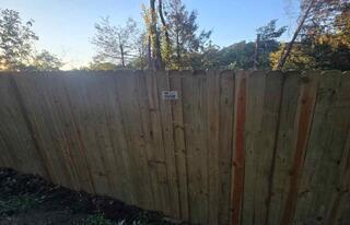 8' Privacy Natural / Galvanized Pressure Treated Wood Fence / Galvanized Posts