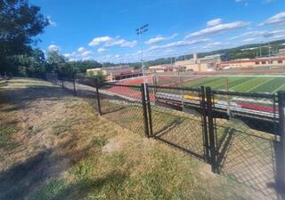 4' galvanized chain link fence.