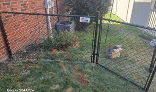 4' High Black Chain Link Fence/ (3) 4' gates
