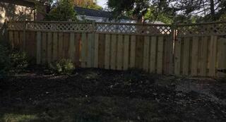 4' Shadowbox with a 1' lattice added on Top Natural Pressure Treated Wood