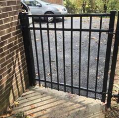 4' Classic / Commercial Grade Black Aluminum Fence/ (2) 4' gates
