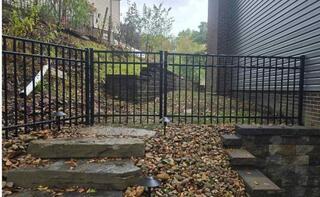 4' Classic / Commercial Grade Black Aluminum Fence/ (2) 4' gates