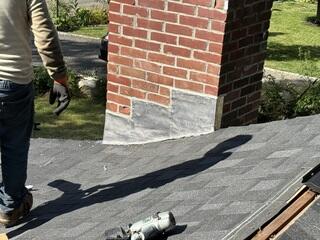 New Flashing Is Installed on the Chimney