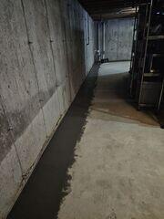 Underneath the gray sediment is where the WaterGuard™ is installed.