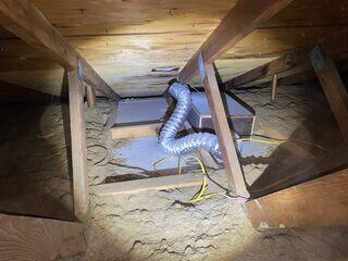 Old insulation and unsealed wire and pipe runs
