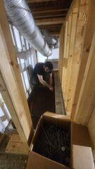 Drainage Matting Installation In Progress