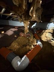 Here we have the Starpipes™ that are used to help transport the water from point A to point B (From inside the crawlspace to outside the crawlspace).