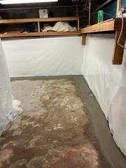 WaterGuard Drains and CleanSpace Vapor Barrier