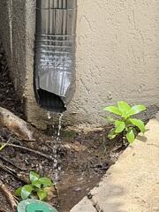 Underperforming water drainage - downspout extension needed