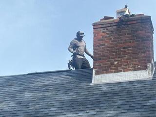 New Flashing Is Installed on the Chimney