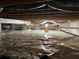Finished Crawl Space Encapsulation in Cedarville, OH