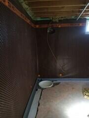 Sump liner installed