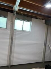 Here is where we installed the CleanSpace™ wall system, ensuring that this space stays dry and clean for our customers.