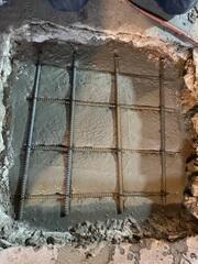 Concrete Footings Reinforced with Rebar