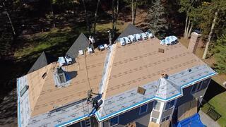 Underlayment Completed and Rake & Drip Edge Flashing Installed