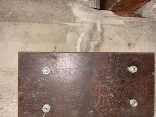 Steel Anchor Plate Installed for Seismic Reinforcement