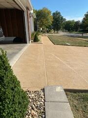 We sealed the cracks and gaps near the garage door entryway.