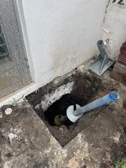 Preparing Helical Pier Installation