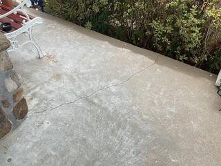Cracked Concrete Porch