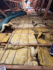 Old, Damaged Insulation Before Removal
