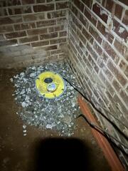 Sump Pump Basin Placement - Beginning of Waterproofing Installation (Gibsonville, NC)