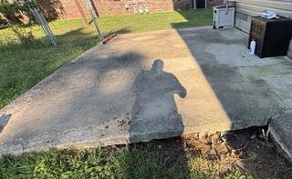 Here is what our customers' patio looks like before using WoodsBasement System's services.