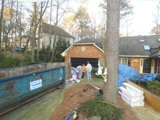 Disposing of old roofing materials