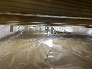 Waterproofed Crawl Space with Vapor Barrier