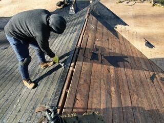 The Decking Is Exposed & Examined