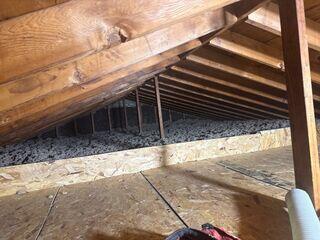 catwalk and blown-in insulation
